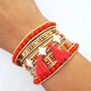 Genuine leather cord 1.5 mm Red x 100 cm