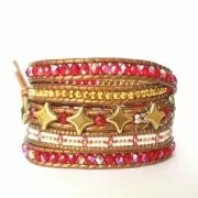 Genuine leather cord 1.5 mm Red x 100 cm