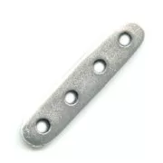 4 strands spacer 25x6mm Antic silver tone  x5