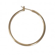 Metal earring hoops to decorate 36X1.9 mm Fine Gold Plated x2