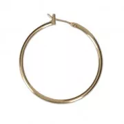 Metal earring hoops to decorate 36X1.9 mm Fine Gold Plated x2