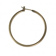 Metal earring hoops to decorate 36X1.9 mm Bronze Tone x2|raw }}