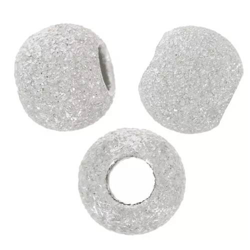 Silver 'diamonds' Balls  4mm x10