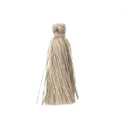 Cotton tassel 32 mm Ivory/Gold Tone x1|raw }}