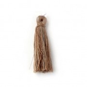 Cotton tassel 32 mm Brown/Gold Tone x1|raw }}