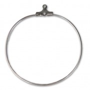 Stainless steel earring hoops to decorate 40 mm x 0.6 mm x2