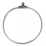 Stainless steel earring hoops to decorate 40 mm x 0.6 mm x2