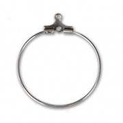 Stainless steel earring hoops to decorate 27 mm x 0.7 mm x2|raw }}
