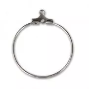 Stainless steel earring hoops to decorate 27 mm x 0.7 mm x2