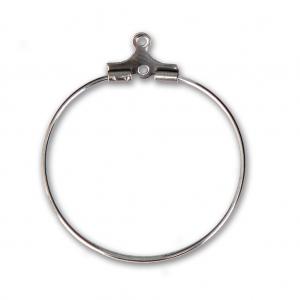Stainless steel earring hoops to decorate 27 mm x 0.7 mm x2
