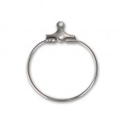 Stainless steel earring hoops to decorate 23 mm x 0.7 mm x2|raw }}