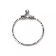 Stainless steel earring hoops to decorate 23 mm x 0.7 mm x2