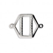 Stainless steel hexagon spacer for bracelet and bead weaving 25x18 mm x1