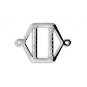 Stainless steel hexagon spacer for bracelet and bead weaving 25x18 mm x1