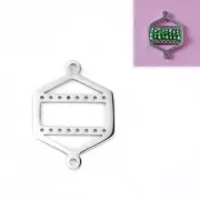 Stainless steel hexagon spacer for bracelet and bead weaving 25x18 mm x1