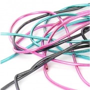 Smooth french wire/purls for embroidery jewels 1 mm - Black x5g