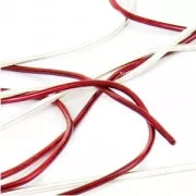 Smooth french wire/purls for embroidery - or embroidery jewels 1 mm Scarlet Red 