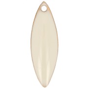 Epoxy resin navette-shaped sequin 16x5 mm Cream x6|raw }}