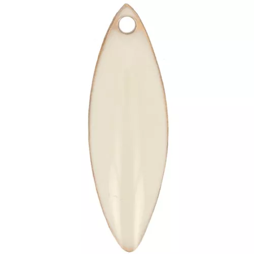 Epoxy resin navette-shaped sequin 16x5 mm Cream x6