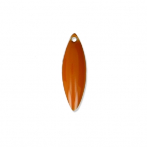 Epoxy resin navette-shaped sequin 16x5 mm Terracotta x6