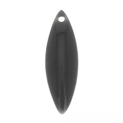 Epoxy resin navette-shaped sequin 16x5 mm Anthracite Grey x6