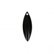 Epoxy resin navette-shaped sequin 16x5 mm Black x6|raw }}
