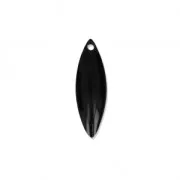 Epoxy resin navette-shaped sequin 16x5 mm Black x6