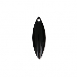 Epoxy resin navette-shaped sequin 16x5 mm Black x6