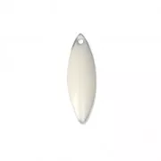 Epoxy resin navette-shaped sequin 16x5 mm White x6