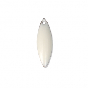 Epoxy resin navette-shaped sequin 16x5 mm White x6