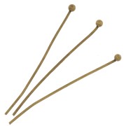 Ball head pins 1.50 mm - 26X0.5 mm Bronze Tone x50