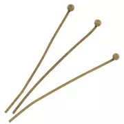 Ball head pins 1.50 mm - 26X0.5 mm Bronze Tone x50