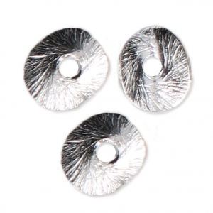 925 Sterling Silver curved discs 6 mm x4