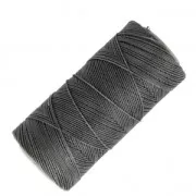 Linhasita waxed thread spool for micro macramé 0.75 mm - Dark Grey (665) x228m