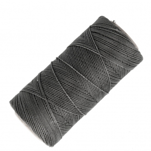Linhasita waxed thread spool for micro macramé 0.75 mm - Dark Grey (665) x228m
