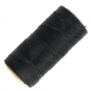 Linhasita waxed thread spool for micro macramé 0.75 mm - Charcoal Grey (691) x228m