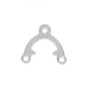 Spacers 9,6x8,5 mm Fine silver plating x20