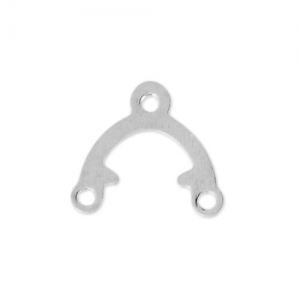 Spacers 9,6x8,5 mm Fine silver plating x20