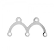 Double spacers 17x8,5 mm Fine silver plating x10|raw }}