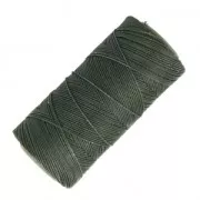 Linhasita waxed thread spool for micro macramé 0.75 mm - Khaki Green (64) x228m