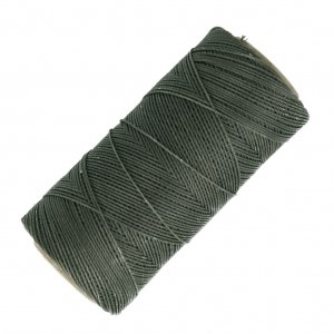 Linhasita waxed thread spool for micro macramé 0.75 mm - Khaki Green (64) x228m