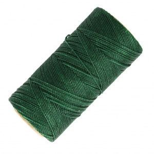 Linhasita waxed thread spool for micro macramé 1 mm - Fir green (367) x168m