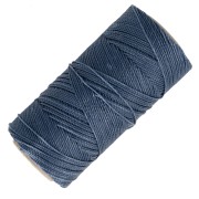 Linhasita waxed thread spool for micro macramé 1 mm - Denim (1037) x168m|raw }}
