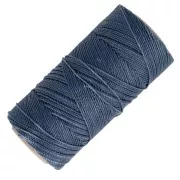 Linhasita waxed thread spool for micro macramé 1 mm - Denim (1037) x168m