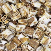 Miyuki Tila Beads 5x5x1.9 mm TL-4512 - Opaque Yellow Picasso x10g|raw }}