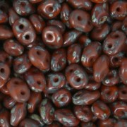 SuperDuo 2,5x5 mm Opaque Chocolate Picasso x10g|raw }}