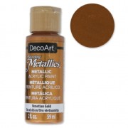 Metallic Acrylic paint - DecoArt Dazzling Metallics - Venetian Gold x59 ml|raw }}