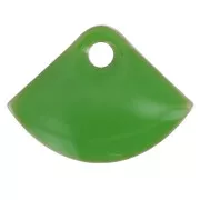 Epoxy resin fan-shaped sequin 7x10 mm Green x6