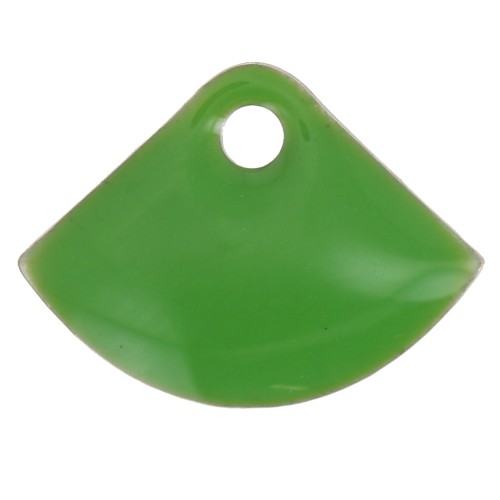 Epoxy resin fan-shaped sequin 7x10 mm Green x6