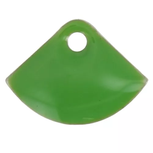 Epoxy resin fan-shaped sequin 7x10 mm Green x6